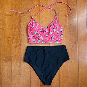 Cupshe Floral High Waist Bikini M